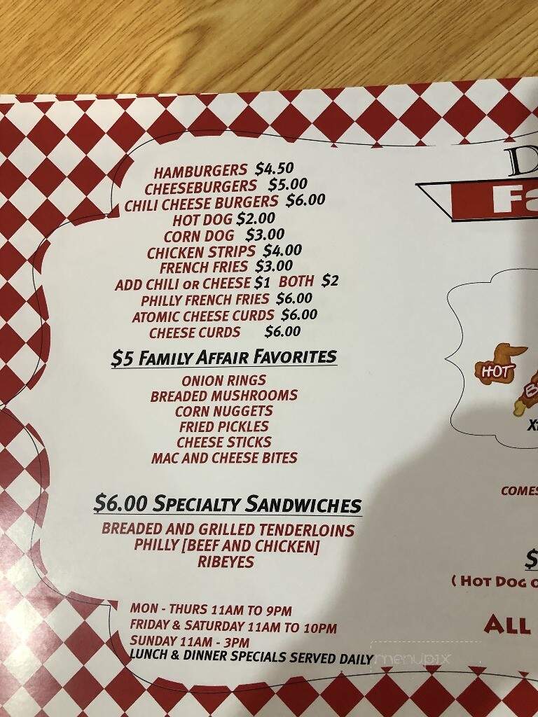Dayton's Family Affair - Shelbyville, IN menu_pic