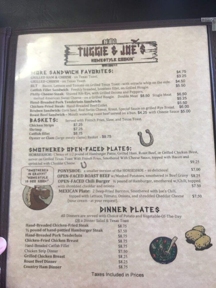 Tuggie & Joe's Cafe - Belle, MO menu_pic