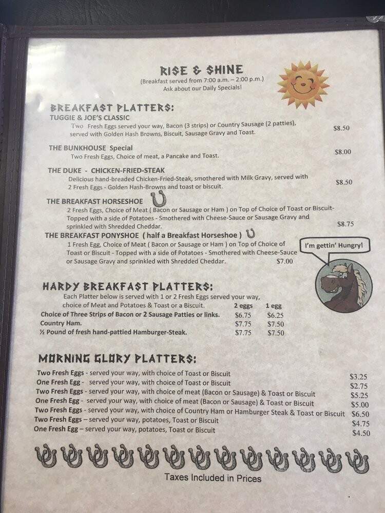 Tuggie & Joe's Cafe - Belle, MO menu_pic