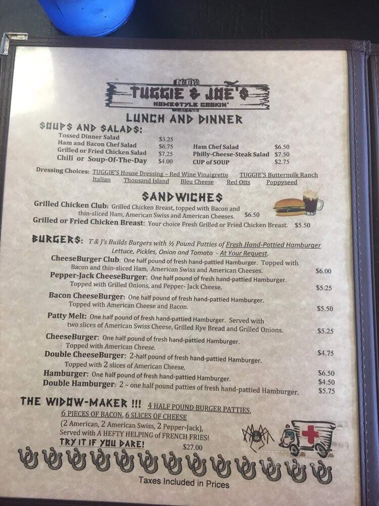 Tuggie & Joe's Cafe - Belle, MO menu_pic