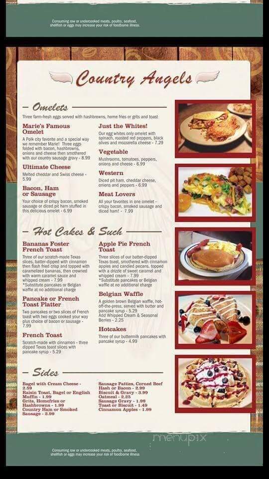 Country Angels - Polk City, FL menu_pic