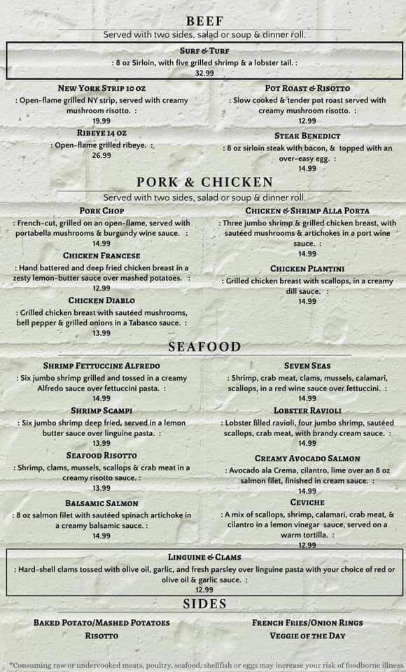 Bricks Restaurant - Ada, OK menu_pic