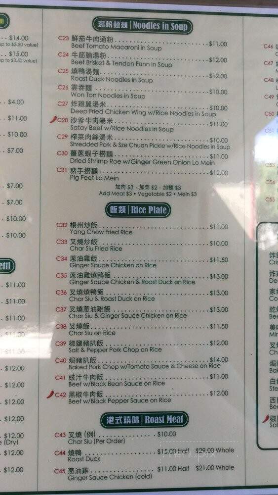 Sandy's Cafe - Honolulu, HI menu_pic