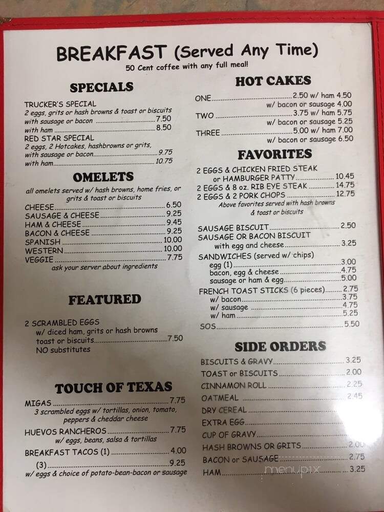 Red Star Cafe - Eastland, TX