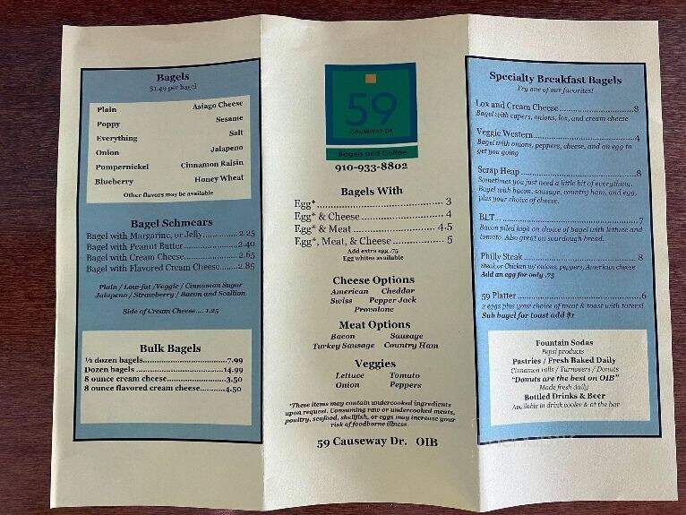 59 Causeway OIB - Ocean Isle Beach, NC menu_pic