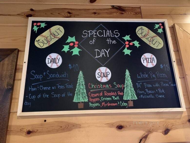 Dugout Sports Grill - Clarkesville, GA menu_pic