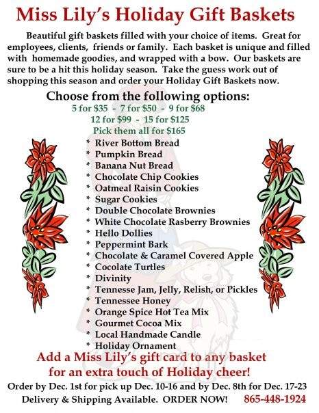 Miss Lily's Cafe & Catering - Townsend, TN menu_pic