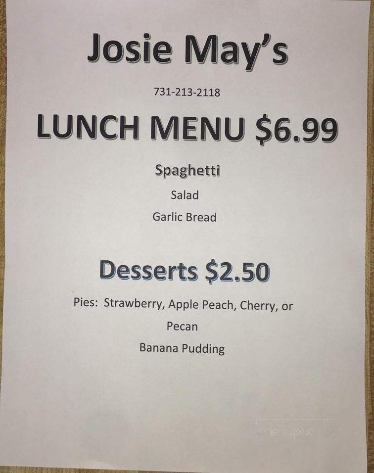Josie May's (Little City Cafe) - Camden, TN
