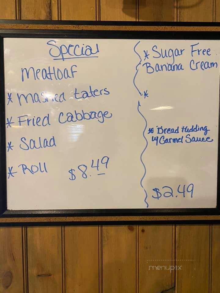 Whistle Stop Cafe - Batesville, AR menu_pic