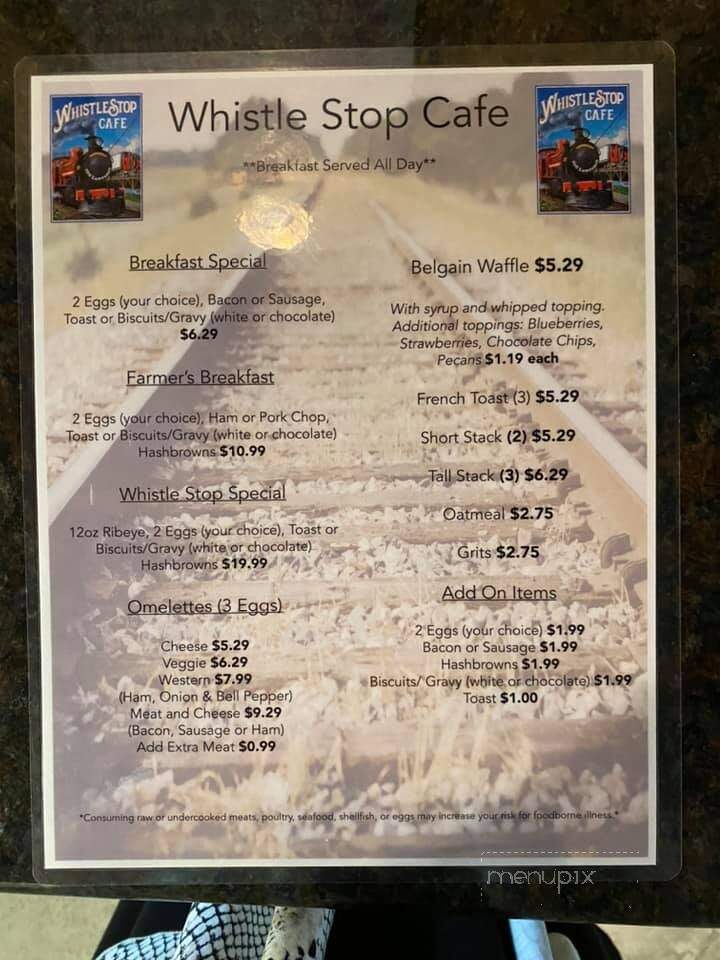 Whistle Stop Cafe - Batesville, AR menu_pic