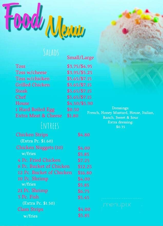 Jack's Drive-In Twin Serve - Mifflin, PA menu_pic