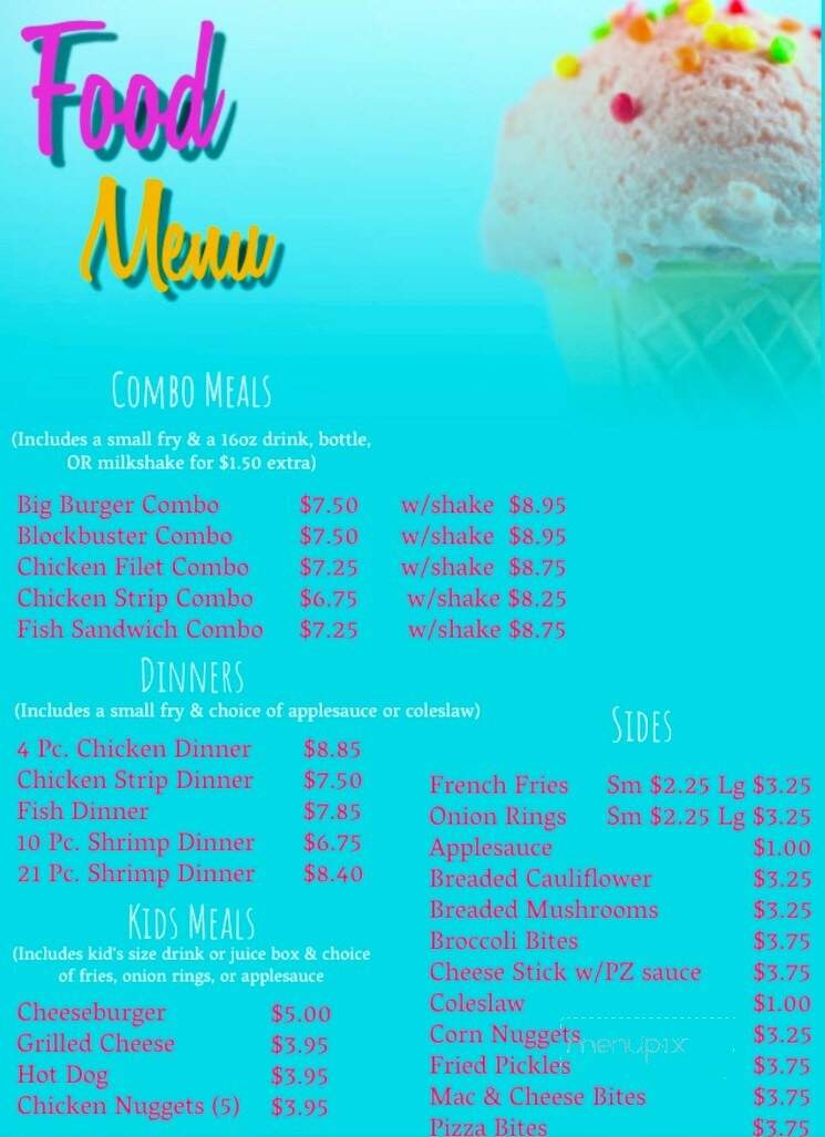 Jack's Drive-In Twin Serve - Mifflin, PA menu_pic