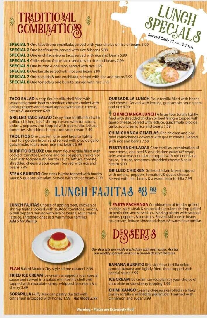 La Pachanga Mexican Restaurant - Herculaneum, MO menu_pic