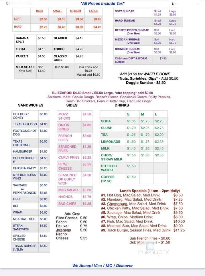 Pete's Treats - Union Springs, NY menu_pic