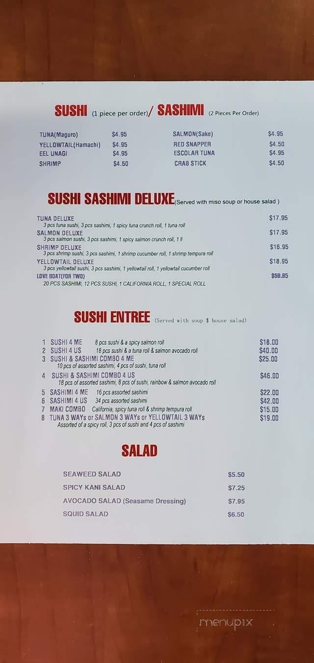 Kobe Express Japanese Cuisine - Hartwell, GA menu_pic
