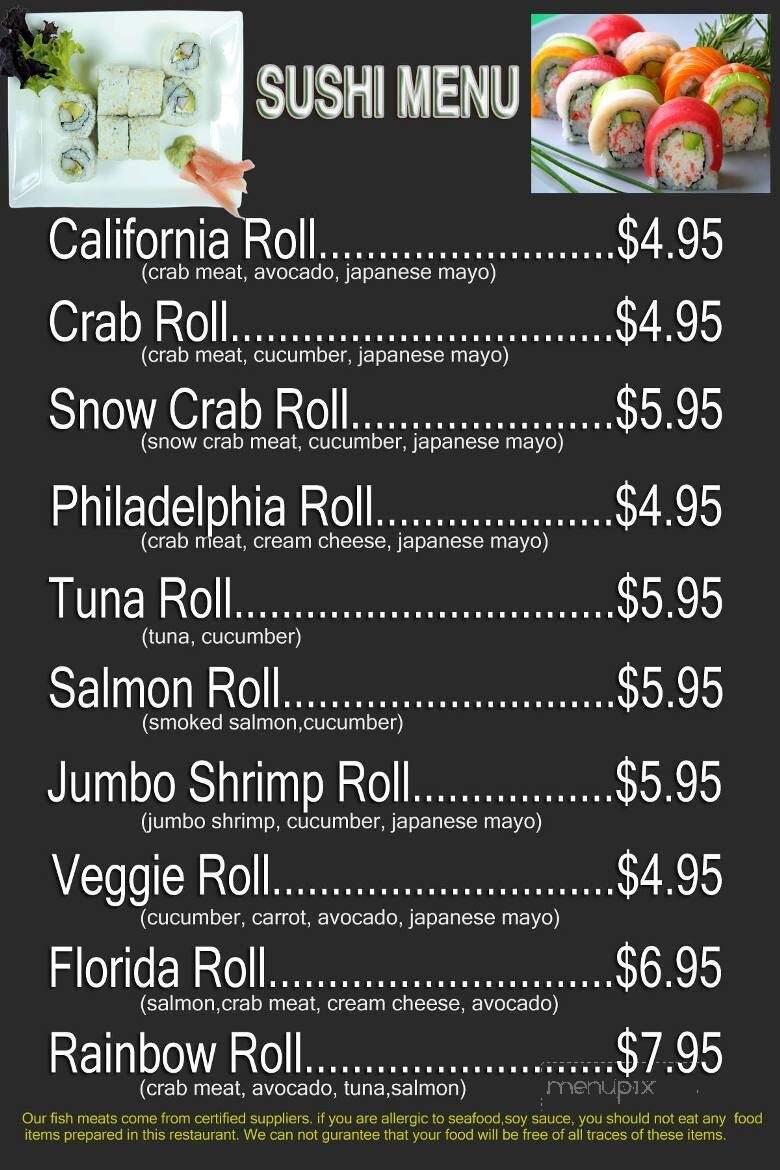 Kobe Express Japanese Cuisine - Hartwell, GA menu_pic