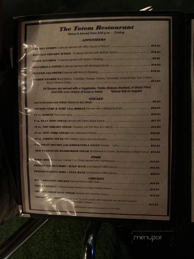 Totem Cafe - Lone Pine, CA menu_pic