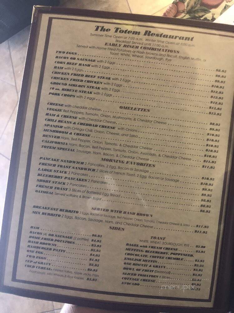 Totem Cafe - Lone Pine, CA menu_pic