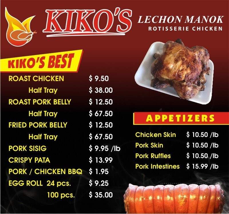 Kiko's - Artesia, CA menu_pic
