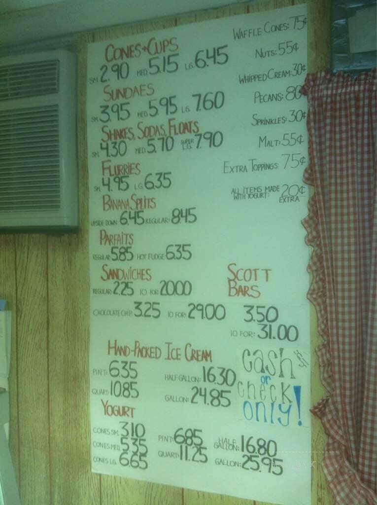 Foster's Homemade Ice Cream - Willoughby, OH menu_pic