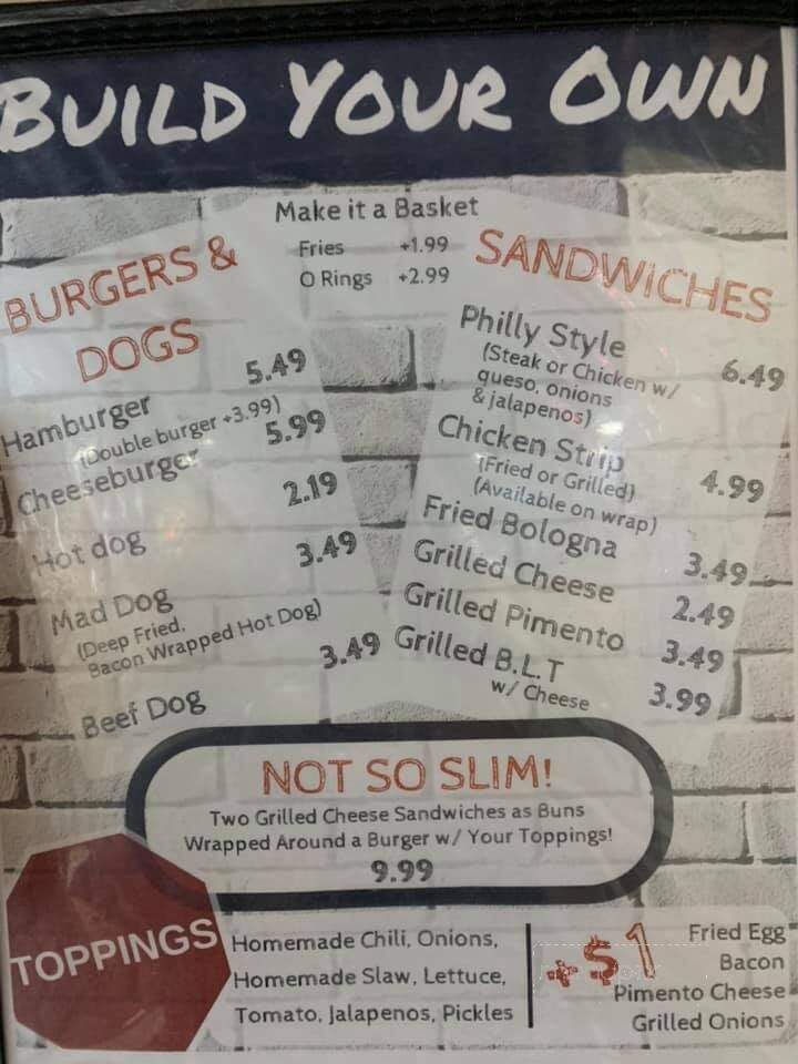 Slims Bar & Grill - Forest City, NC menu_pic