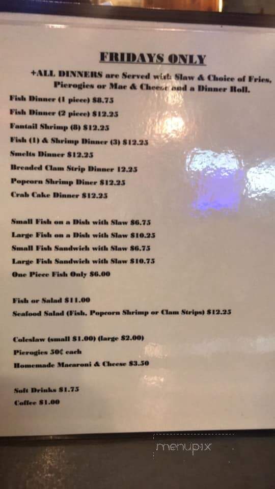 Harvey Run Inn - Freedom, PA menu_pic