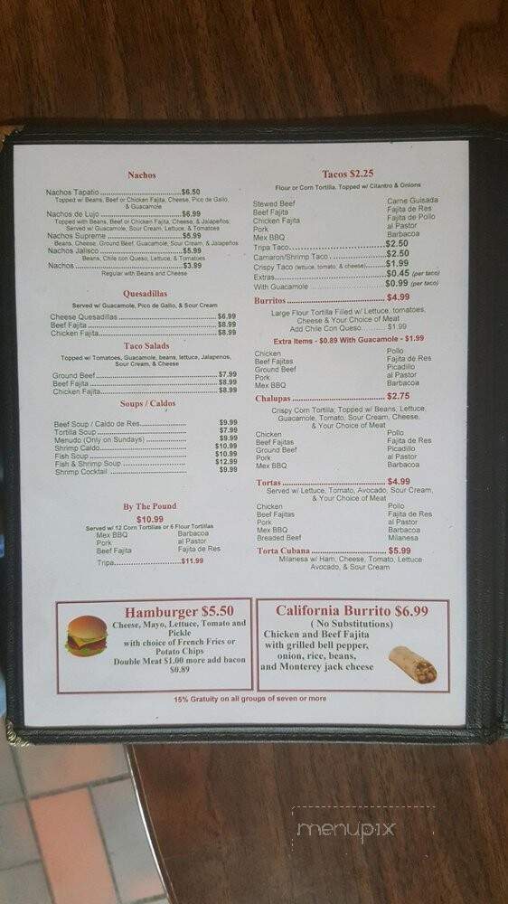 Guadalajara Taqueria - Cisco, TX menu_pic