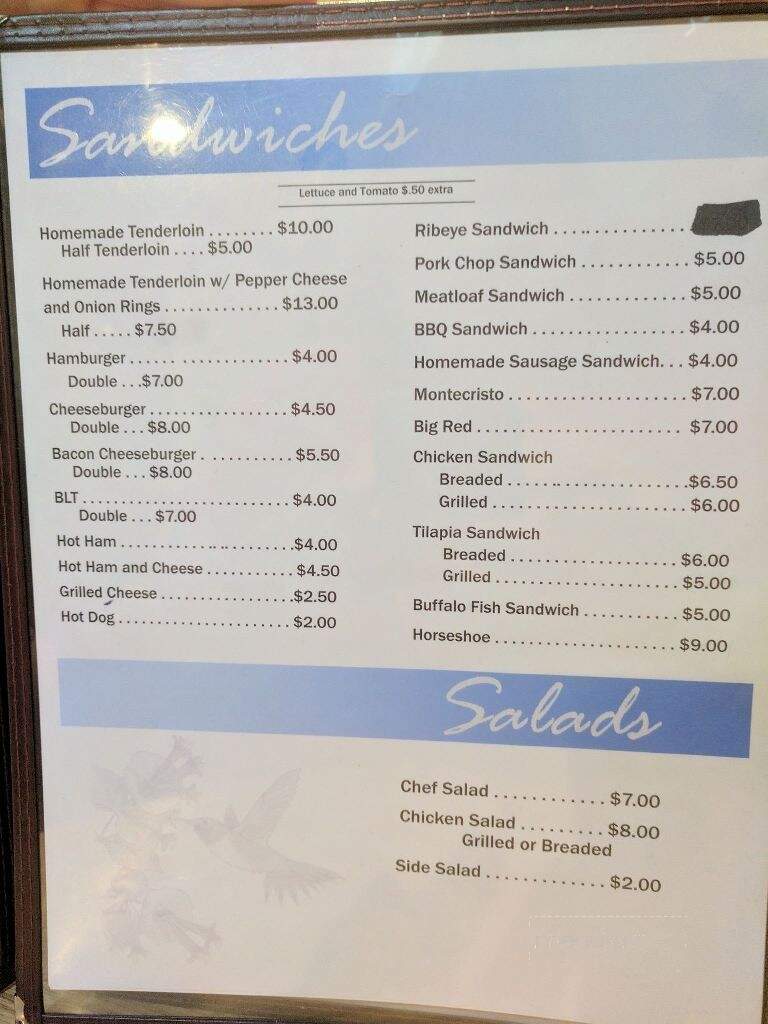 Bernadotte Cafe - Ipava, IL menu_pic
