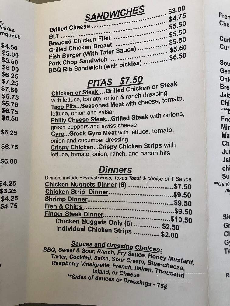 Dash Inn - Shelby, MT menu_pic