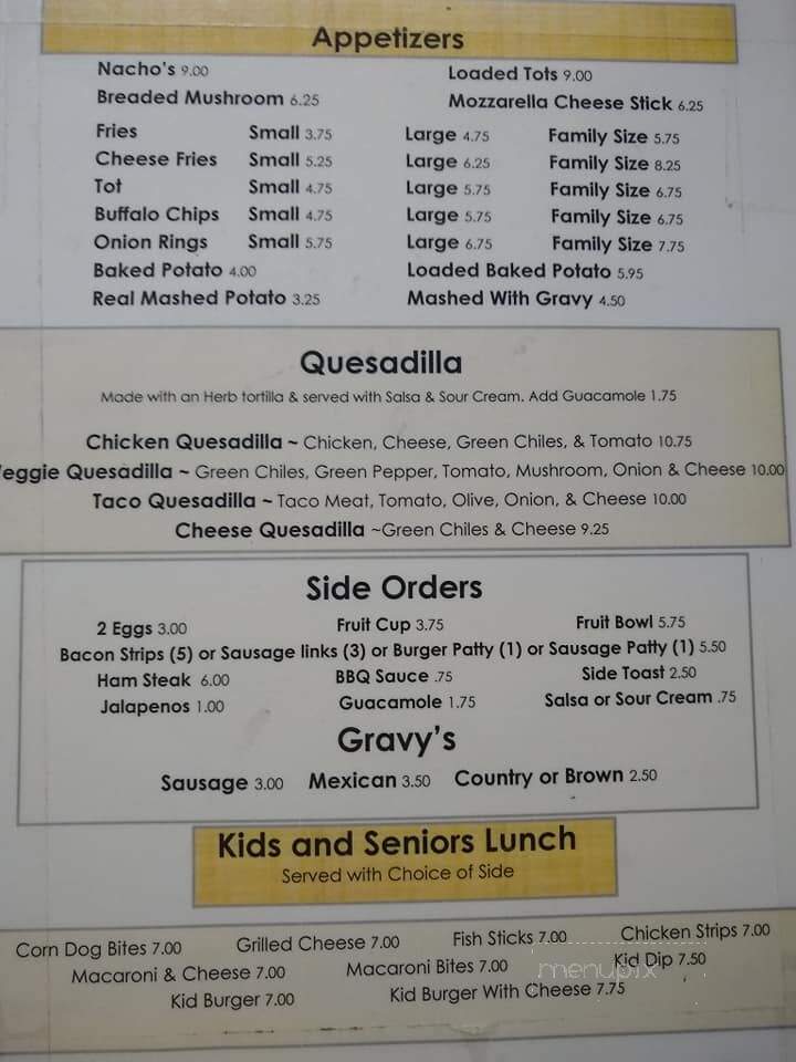 Old Timer Cafe - Saint Ignatius, MT menu_pic