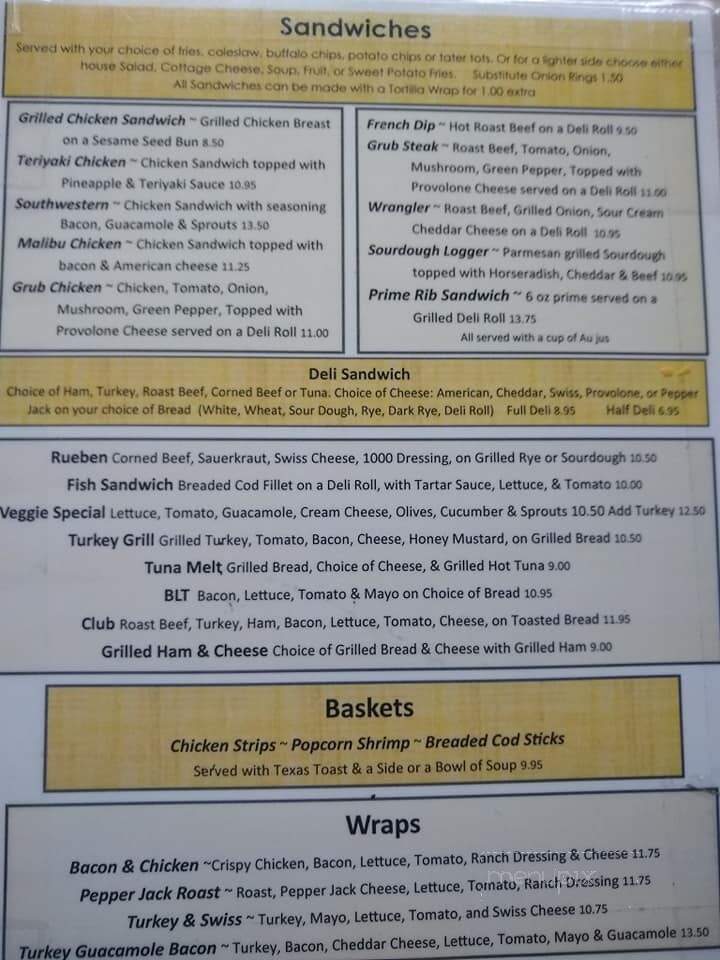 Old Timer Cafe - Saint Ignatius, MT menu_pic
