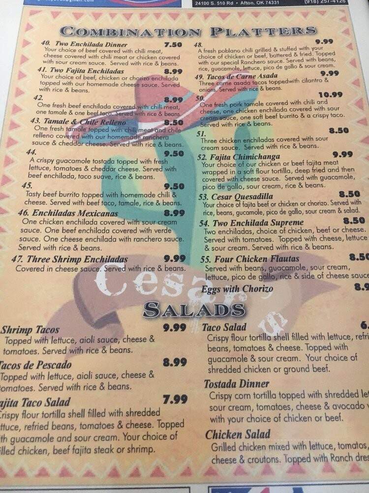 Cesar's Place Mexican Grill & Bar - Langley, OK
