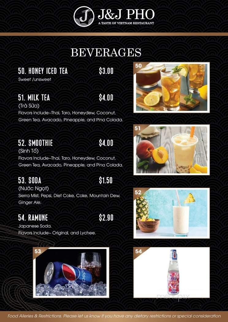 J&J Pho - Elkton, MD menu_pic