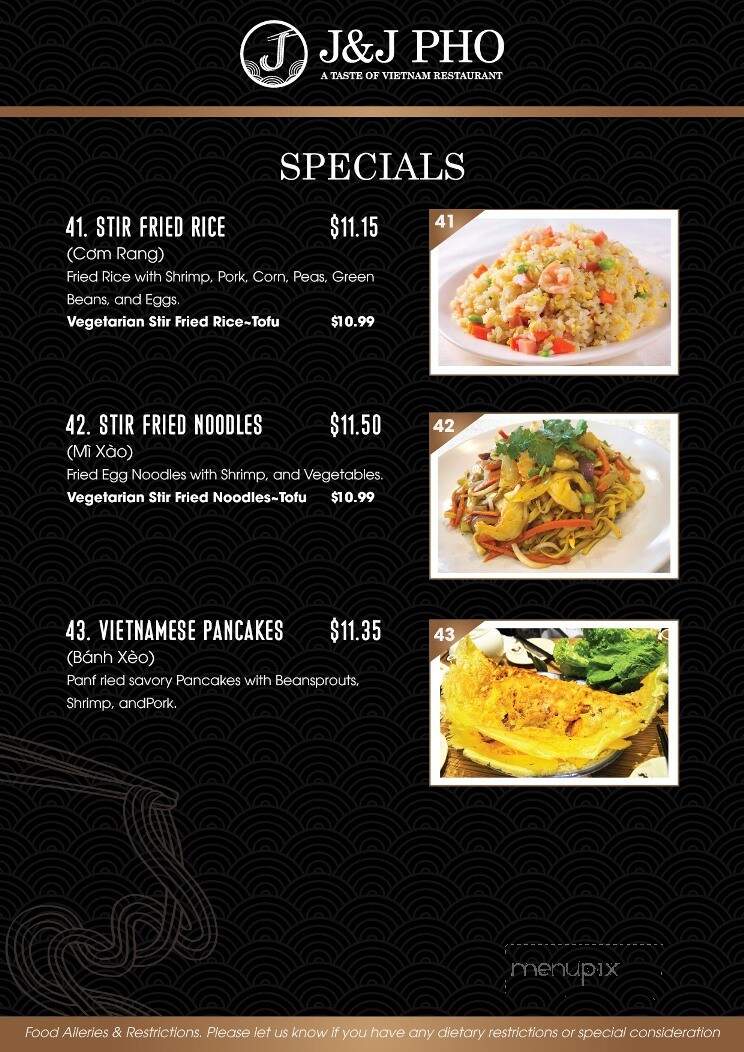 J&J Pho - Elkton, MD menu_pic