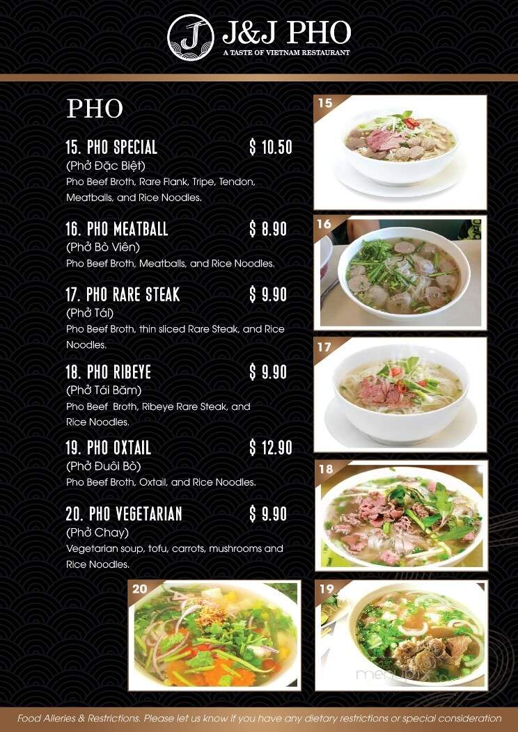 J&J Pho - Elkton, MD menu_pic