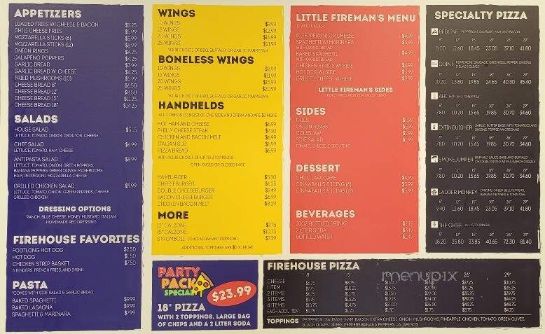 Fire House Pizza - Denver, NC menu_pic