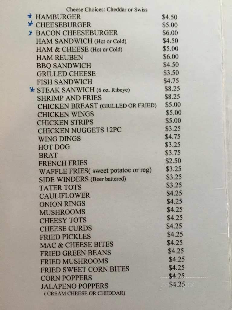 Twin Grove Stage Shop - Juda, WI menu_pic