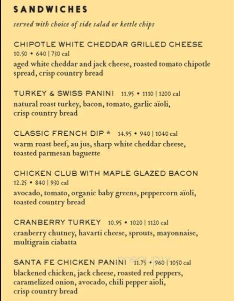Cafe Nordstrom - Troy, MI menu_pic
