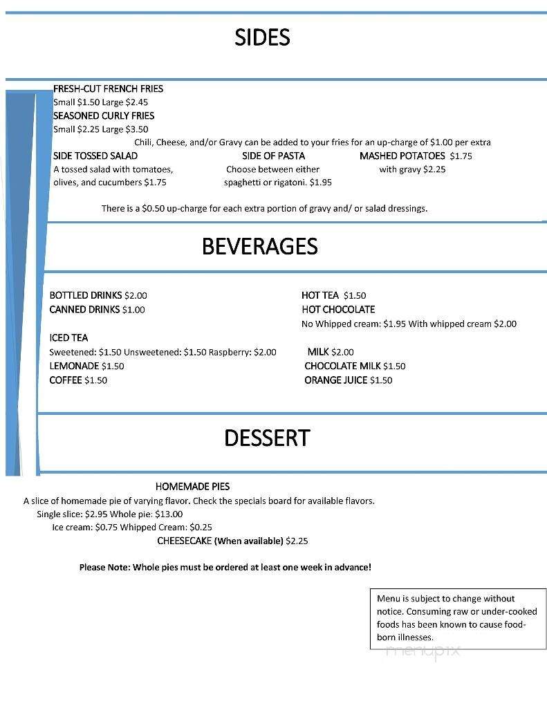 Hito's Restaurant - West Pittsburg, PA menu_pic