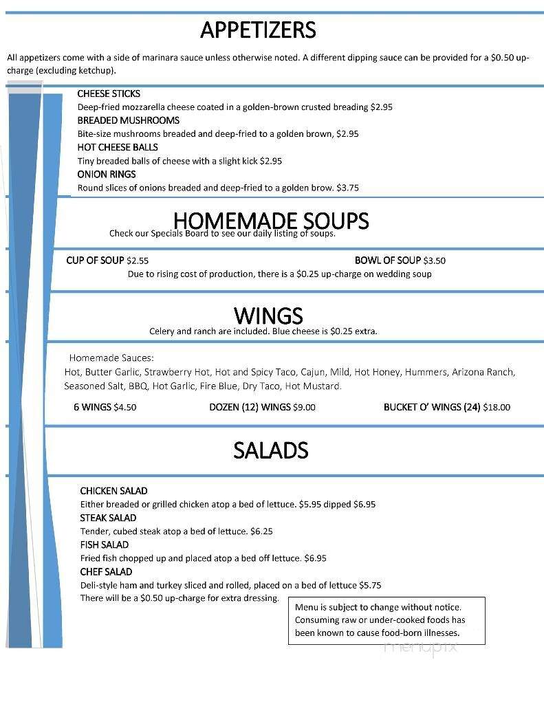 Hito's Restaurant - West Pittsburg, PA menu_pic
