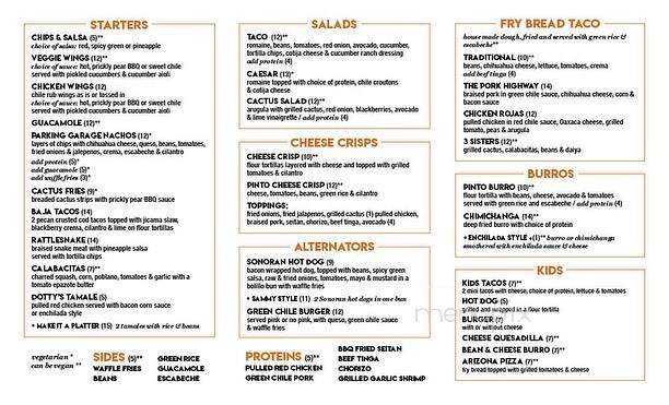 Pinto - Glenside, PA menu_pic
