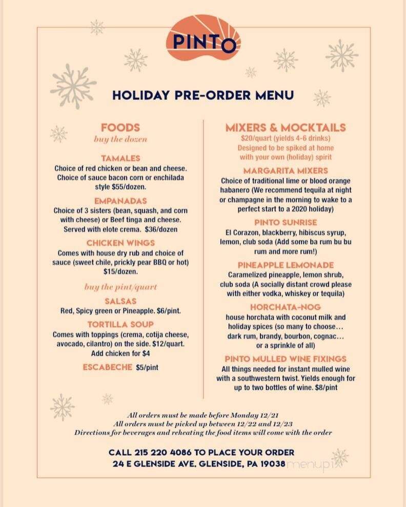 Pinto - Glenside, PA menu_pic