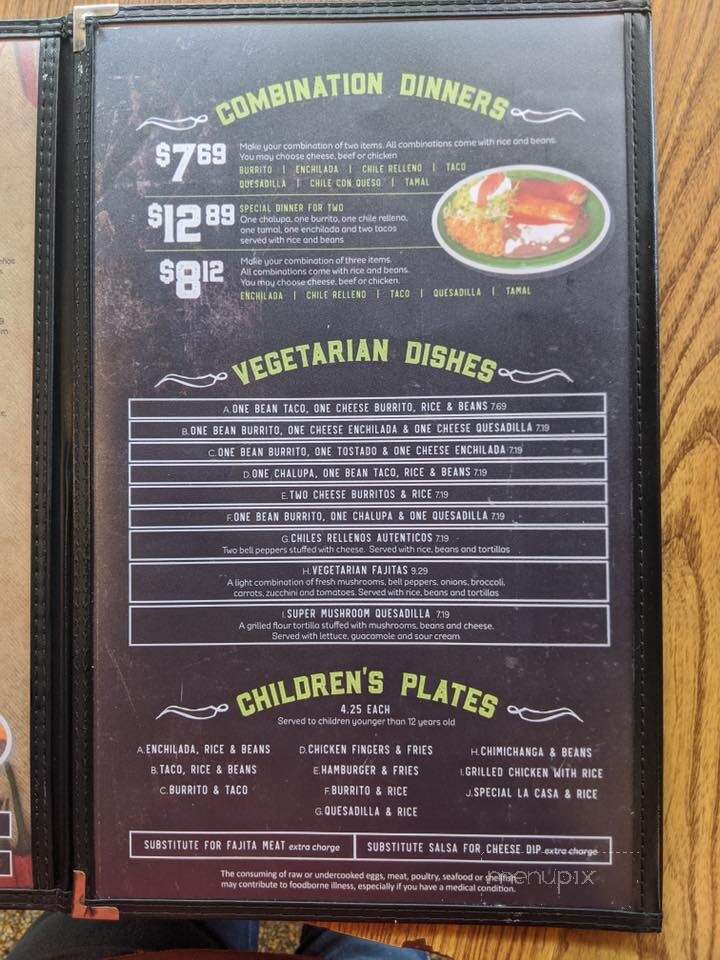 Hacienda Mexican Restaurant - Logan, WV menu_pic