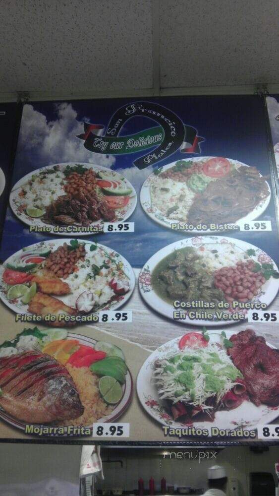 San Francisco Tienda Mexicana - Wilsonville, OR menu_pic