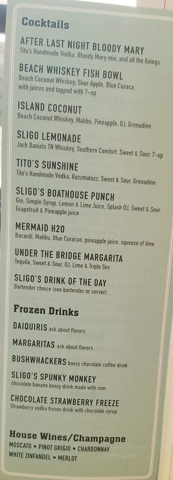 Wheelhouse Restaurant - Smithville, TN menu_pic
