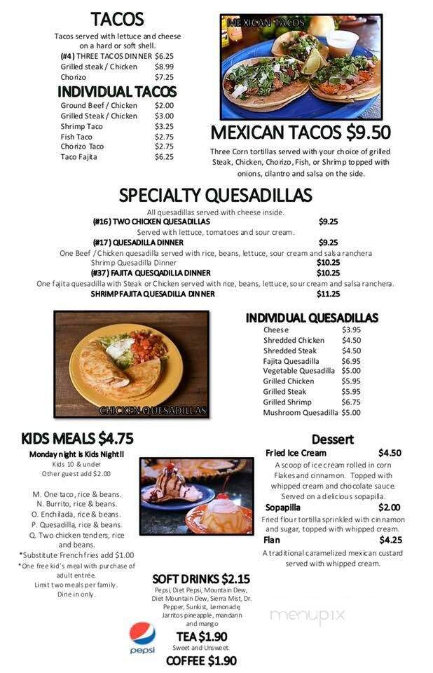Jalapeno's Mexican Grill - Tuscaloosa, AL menu_pic