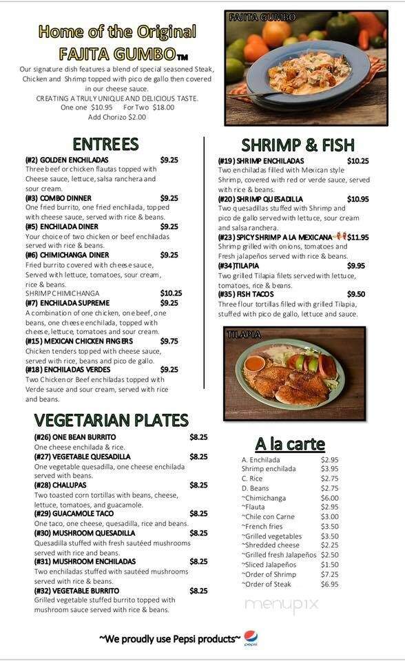 Jalapeno's Mexican Grill - Tuscaloosa, AL menu_pic