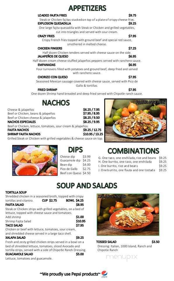 Jalapeno's Mexican Grill - Tuscaloosa, AL menu_pic