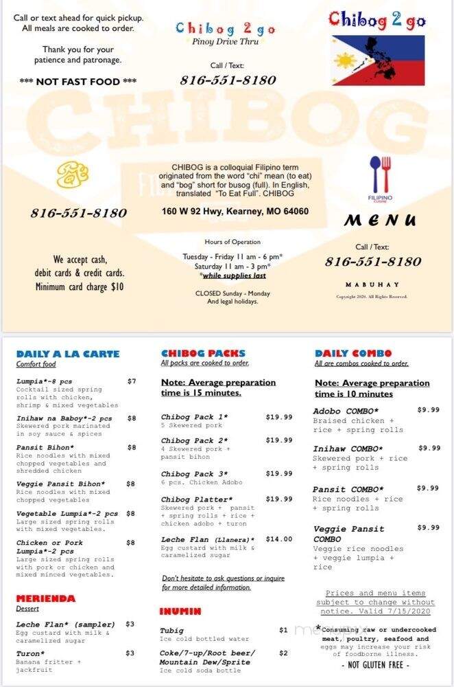 Chibog 2 Go - Kearney, MO menu_pic