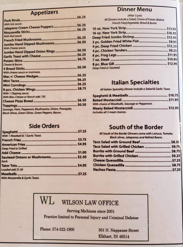 Simeri's Beardsley St Tavern - Elkhart, IN menu_pic